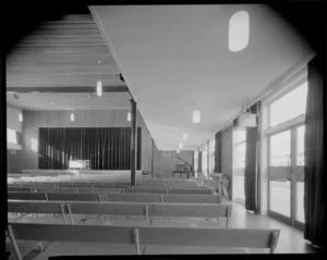 Interior, College hall, Heretaunga College, Upper Hutt, Wellington