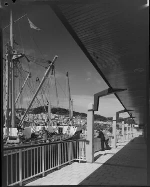 View from outside overseas terminal, Clyde Quay, Wellington harbour