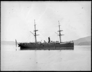 The American steamship 'Granada' in Otago Harbour, 1876