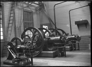 Petone Railway Workshops. Oil engines and air compressor.