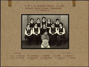 Photograph of YWCA Basketball Club senior B team