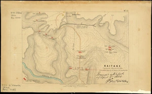Kaitake : captured March 25, 1864 : from an eye sketch  by Col. Warre.