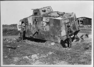 German tank captured by New Zealanders, and named "Schnuck"