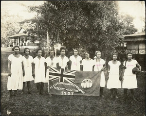 Photograph of champion basketball team, Western Samoa