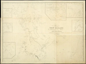 Map of New Zealand, the island of New Ulster and the several harbours / being drawn to a large scale with depth of soundings &c by S.C. Brees ; drawn by H. Tiffin, C. Rickman & others.