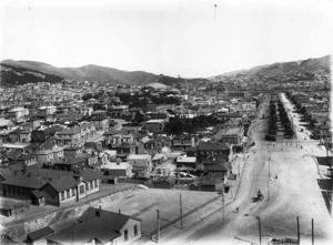 Part 5 of a 13 part panorama of Wellington, showing the suburb of Mt Victoria and the surrounding area