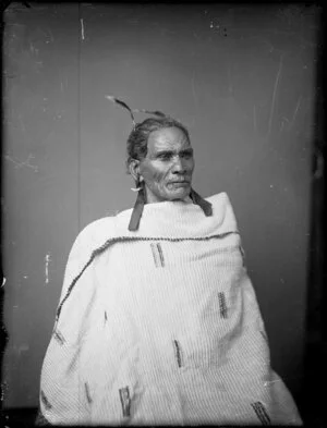 Unidentified Maori man - Photograph taken by William Henry Partington