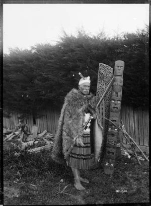 Man in traditional Maori clothing