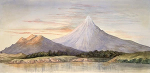Welch, Joseph Sandell, 1841-1918 :Mount Egmont, Taranaki from a sketch by Mr. J. C. Hoyte [1870s]