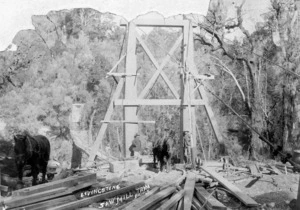Livingstone sawmill tram bridge near Vinegar Hill, Hunterville