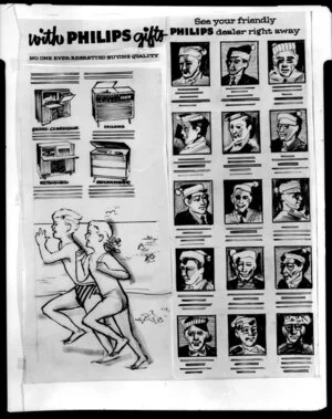 KBR copies of 2 page Philips christmas advertisement