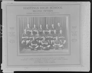 Old photo, Hastings High School, 2nd XV
