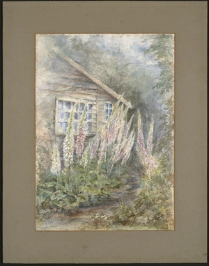Stowe, Jane, 1838?-1931 :Foxgloves, Tiakiwai. [ca 1900?]