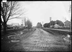 Great South Road, the main road through Ngaruawahia, 1910 - Photograph taken by Robert Stanley Fleming