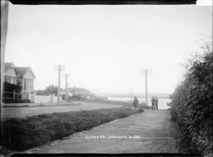 View of Queen Street, Northcote, looking towards Auckland