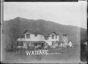 The first lodge built at Lake Waikaremoana