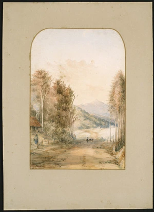 Barraud, Charles Decimus, 1822-1897 :N.Z. [Ngauranga from Tinakori Road and Tiakiwai?]. 1861.