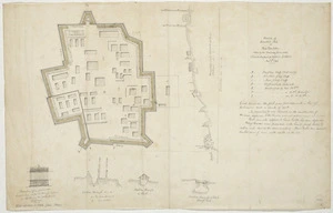 [Marlow, Captain, fl 1840s] :Sketch of Kawiti's Pah at Rua Peka Peka [ms map]. Taken by the combined forces under Colonel Despard and Captain Graham, Jany. 11th 1846.