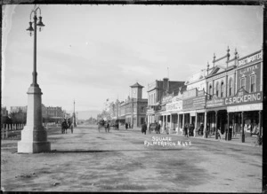 Church Street, Palmerston North, towards the offices of the District Valuer, and the Inspector of Stock - Photograph taken by E R Whalley