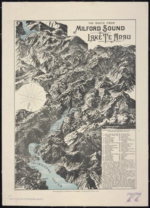 New Zealand. General Survey Office : The Route from Milford Sound to Lake Te Anau [map]. 1889