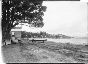 Boats at Hall's Beach, Northcote, Auckland