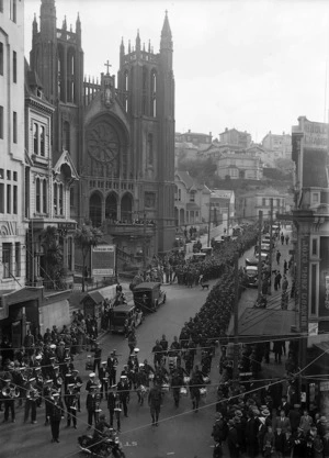 Procession on Boulcott Street, Wellington