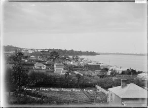 View of Northcote, Auckland looking towards Sulphur Beach