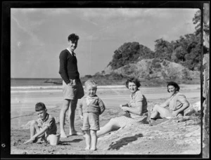 Wells and Jackson families at Sandy Bay