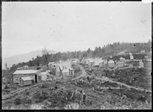 View of Cornish Town, also known as Cousin Jack Town, Inangahua County