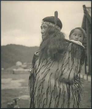 Maori woman with baby