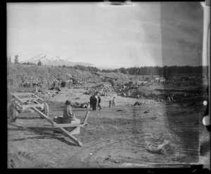 Looking across the scene of the railway disaster at Tangiwai