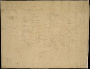 [Garwood, G., fl 1845] :A hand sketch of the upper part of River Wy-Roa from the mission station to Tokotoko mountain, the remainder is taken from Mr. Forsyth's sketch with the exception of the Otemata River [ms map]. G. Garwood, Barque Gipsy, [ca. 1845].