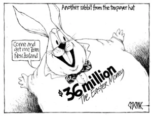 Winter, Mark, 1958-:Another rabbit from the taxpayer hat. 23 April 2011