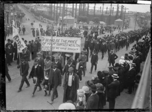 A protest march in Auckland during Waterfront Strike