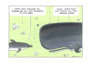 Plastic pollution - Space junk