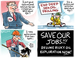 SAVE OUR JOBS!! Resume risky oil expoloration NOW!