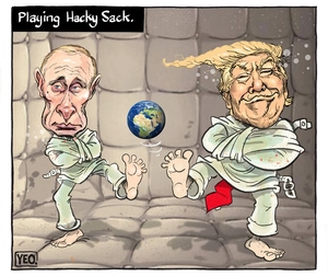 Playing Hacky Sack [Putin / Trump]