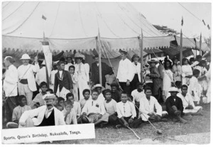 Group at the sports, Tonga, on the Queens birthday