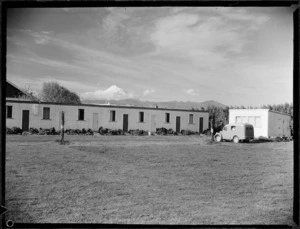 View of Mount Egmont and Princess Street motor camp