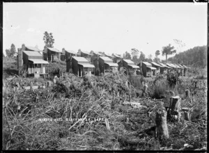 Miners' huts at Waiuta, West Coast