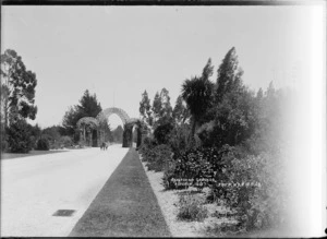 Princes Gate at the entrance to the grounds of the Government Sanatorium and Baths at Rotorua