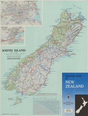 Touring map of New Zealand.