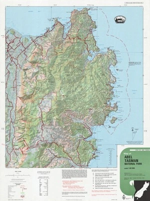 Map of Abel Tasman National Park.