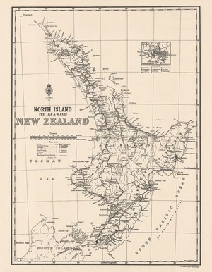 North Island (Te Ika-a-Māui), New Zealand : South Island (Te Wai Pounamu), New Zealand / drawn by W.G. Harding.