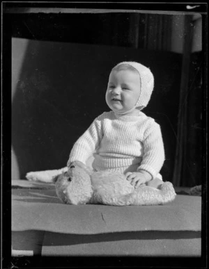 Portrait of a baby from the Morgan family
