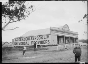 Green & Colebrook's store at Huntly, ca 1910s