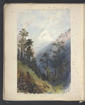 Hodgkins, William Mathew, 1833-1898 :Peak in the Darran Mountains near South end of Lake Kakepo. May 1876.