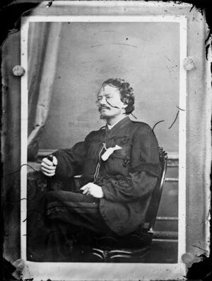 Portrait of Gustavus Ferdinand von Tempsky - Copy photograph taken by W H Harding Studio, Wanganui