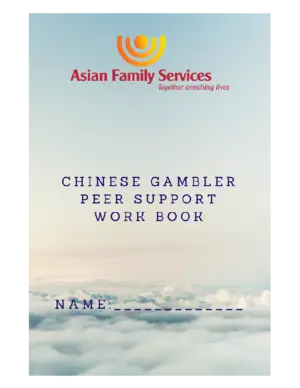 Chinese gambler peer support work book / authors: Wenli Zhang and Ivan Yeo.