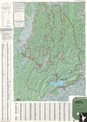 Map of Urewera National Park.